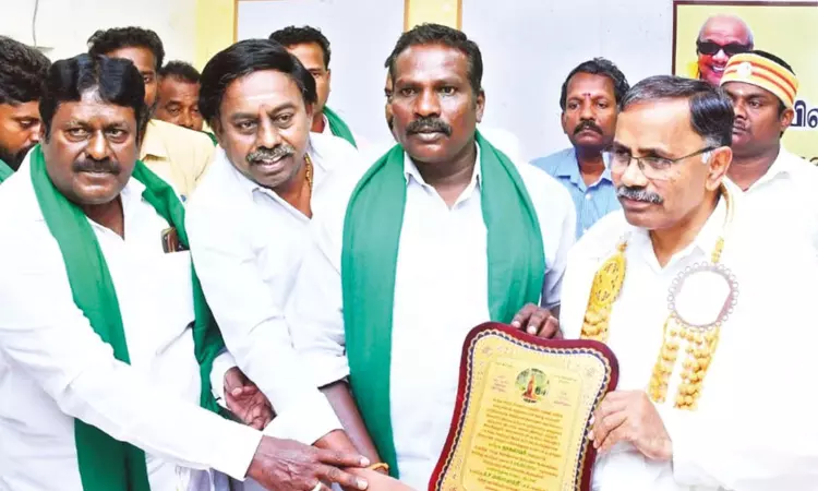 Mayiladuthurai farmers receive compensation for crop damage