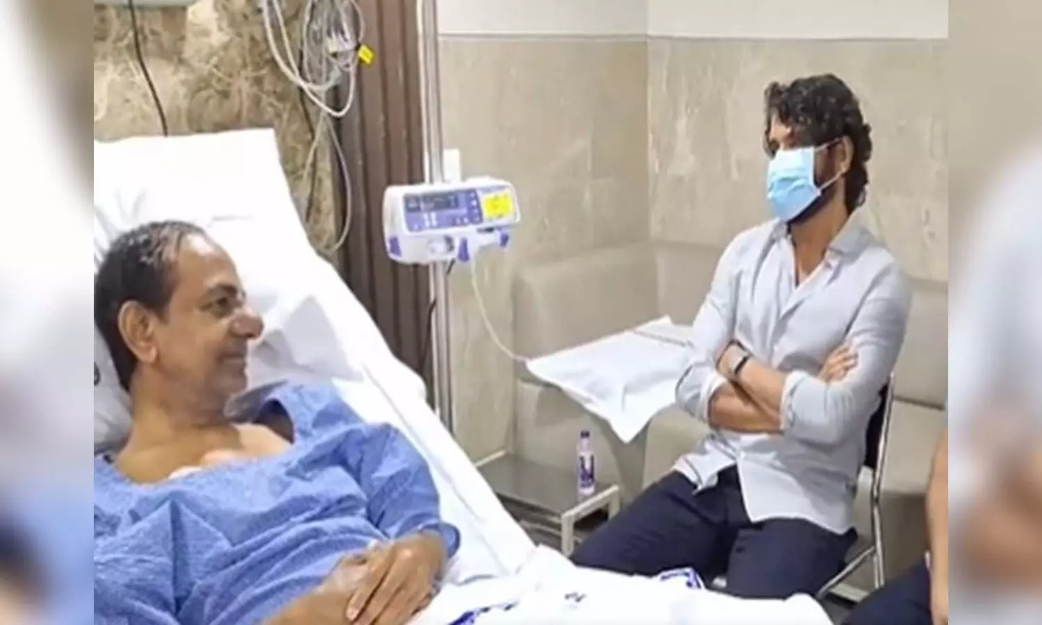 Nagarjuna calls on KCR at hospital
