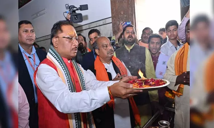 Vishnu Deo Sai seeks blessings at Jagannath Temple before taking oath as Chhattisgarh CM