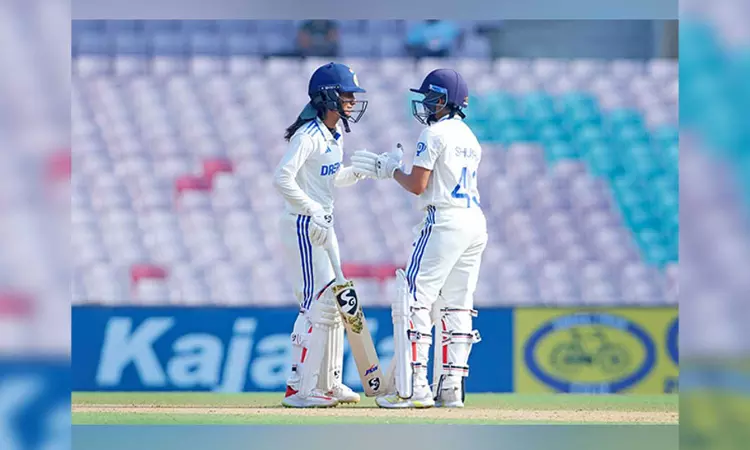 Jemimah, Shubhas unbeaten stand puts India in firm control against Englands womens team (Day 1, Lunch)