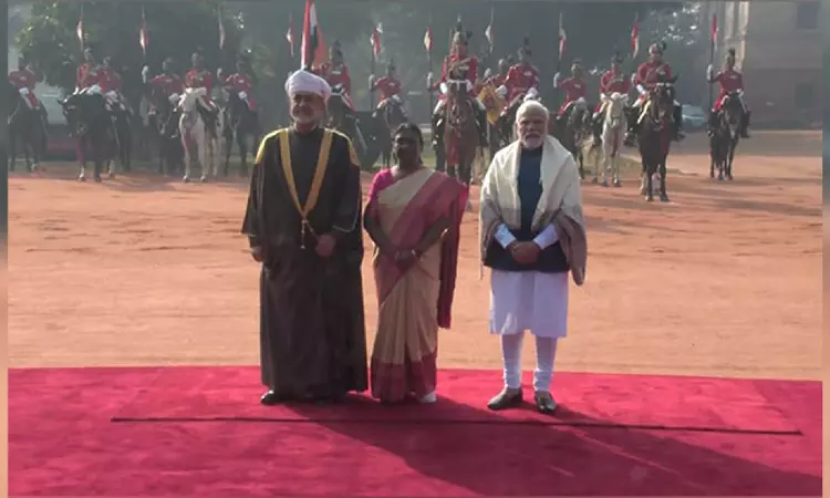 Oman Sultan Haitham Bin Tarik accorded ceremonial reception at Rashtrapati Bhavan