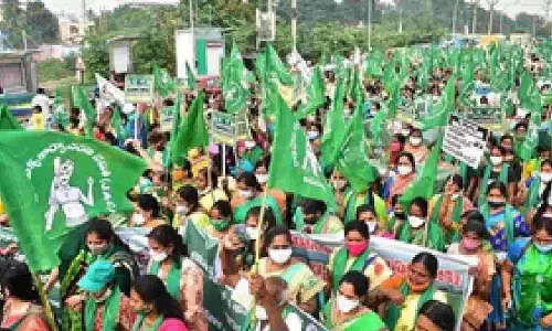 Protest by Amaravati farmers over 3 capitals completes four years