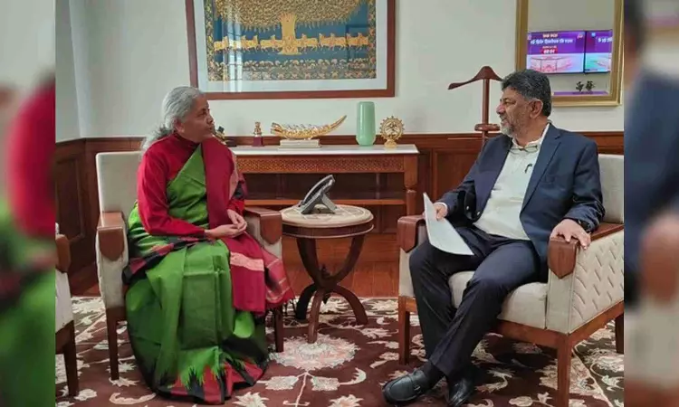 Shivakumar seeks Sitharamans interventions for three key projects in Ktaka