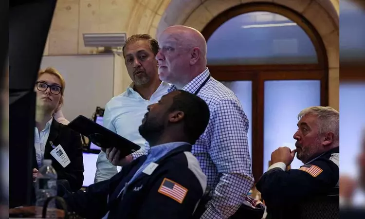 Stocks edge up, dollar eases before long holiday weekend