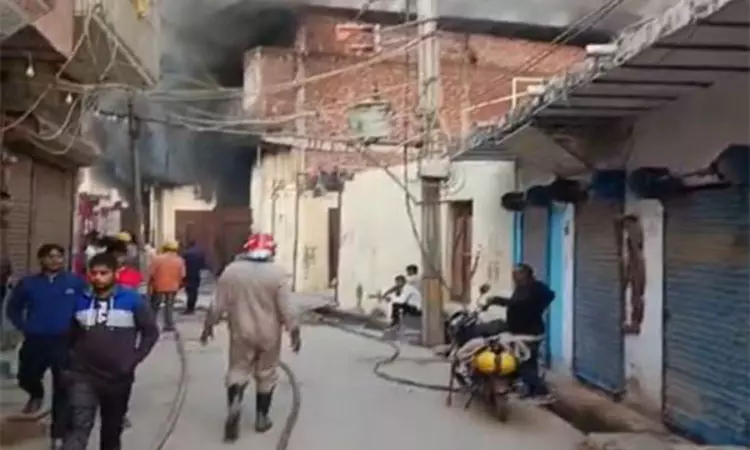 Delhi: Fire breaks out at godown in Karawal Nagar; 12 fire tenders rushed to spot