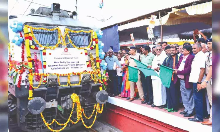 Minister Murugan flags off Coimbatore-Pollachi train