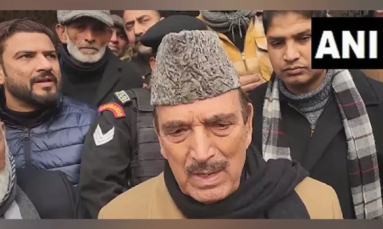 Parties should set aside differences & unite to crush terror in JK: Former CM Ghulam Nabi Azad