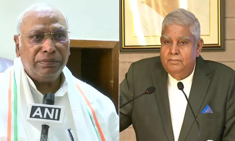Kharge writes to Dhankhar, expresses inability to meet him as hes away from Delhi Kharge writes to Dhankhar, expresses inability to meet him as hes away from Delhi