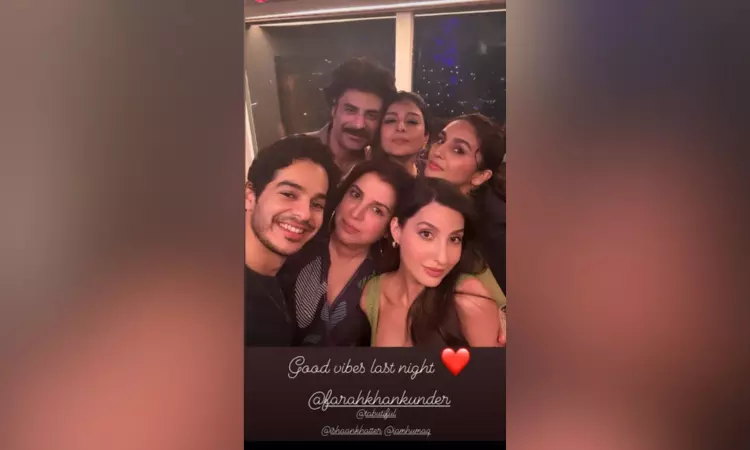 Nora Fatehi celebrates ‘good vibes’ with Tabu, Farah & Huma
