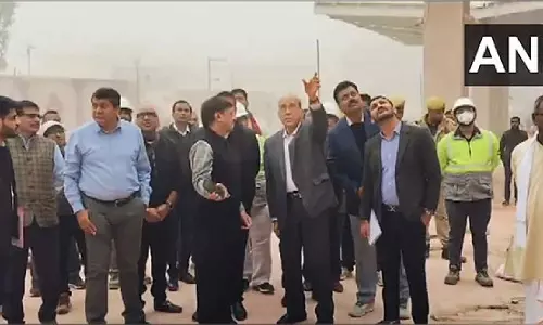 Ayodhya: Ram Mandir panel chief Nripendra Misra inspects progress of temple construction Ayodhya: Ram Mandir panel chief Nripendra Misra inspects progress of temple construction