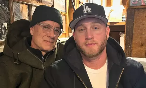 Tom Hanks poses with son Chet in rare photo
