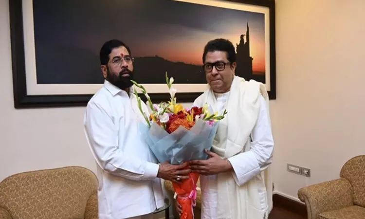 MNS chief Raj Thackeray meets Maharashtra CM Eknath Shinde in Mumbai