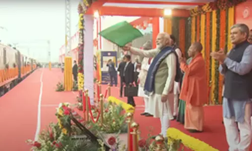 PM inaugurates revamped Ayodhya Dham railway station, flags off new trains PM inaugurates revamped Ayodhya Dham railway station, flags off new trains