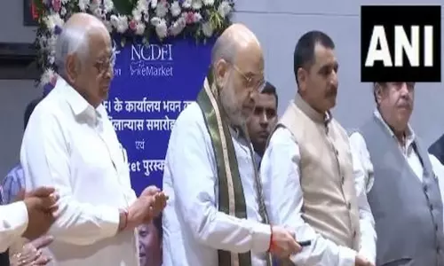 Amit Shah lays foundation stone of National Coop Dairy Federation office Amit Shah lays foundation stone of National Coop Dairy Federation office
