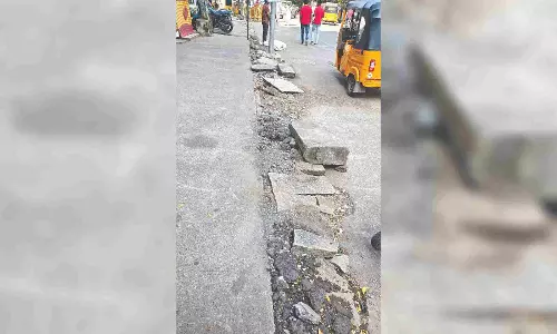 Debris left behind after civic works poses danger on busy Sterling Road