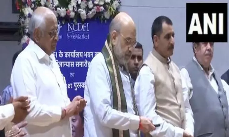 Amit Shah lays foundation stone of National Coop Dairy Federation office