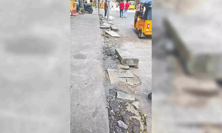 Debris left behind after civic works poses danger on busy Sterling Road
