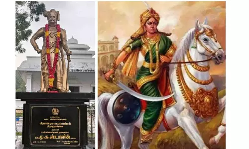 Stalin pays tributes to Velunachiyar and Kattabomman Stalin pays tributes to Velunachiyar and Kattabomman