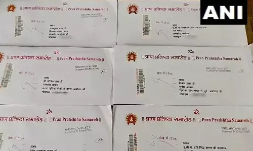 Pran Pratistha invitation cards carry image of grand temple booklet on Ram temple movement