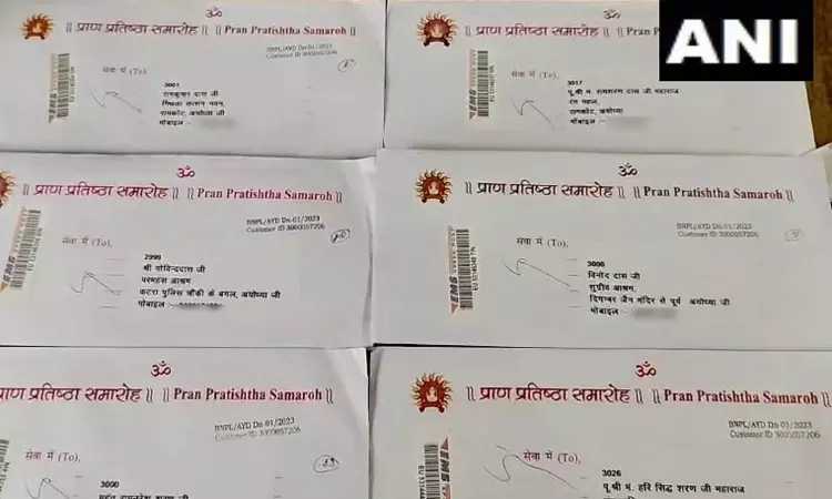 Pran Pratistha invitation cards carry image of grand temple booklet on Ram temple movement