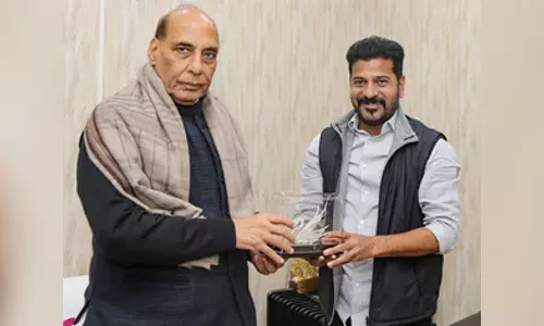 Telangana CM meets Rajnath Singh, Nirmala Sitharaman