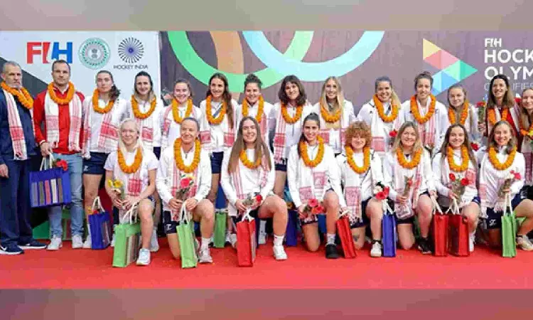 Hockey Olympic Qualifiers: Czech Republic Womens Hockey Team lands in Ranchi Hockey Olympic Qualifiers: Czech Republic Womens Hockey Team lands in Ranchi