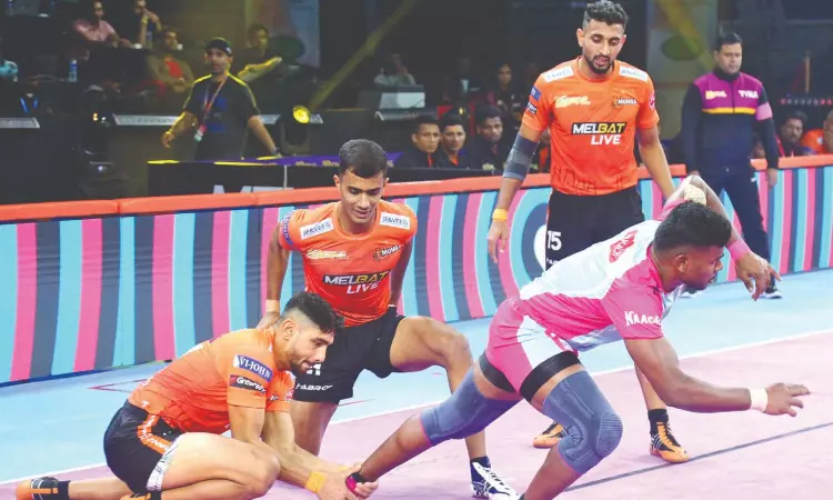 Arjun’s Super 10 powers Jaipur to 41-31 win over U Mumba Arjun’s Super 10 powers Jaipur to 41-31 win over U Mumba