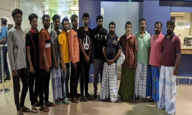 13 Indian fishermen repatriated from Sri Lanka to Chennai