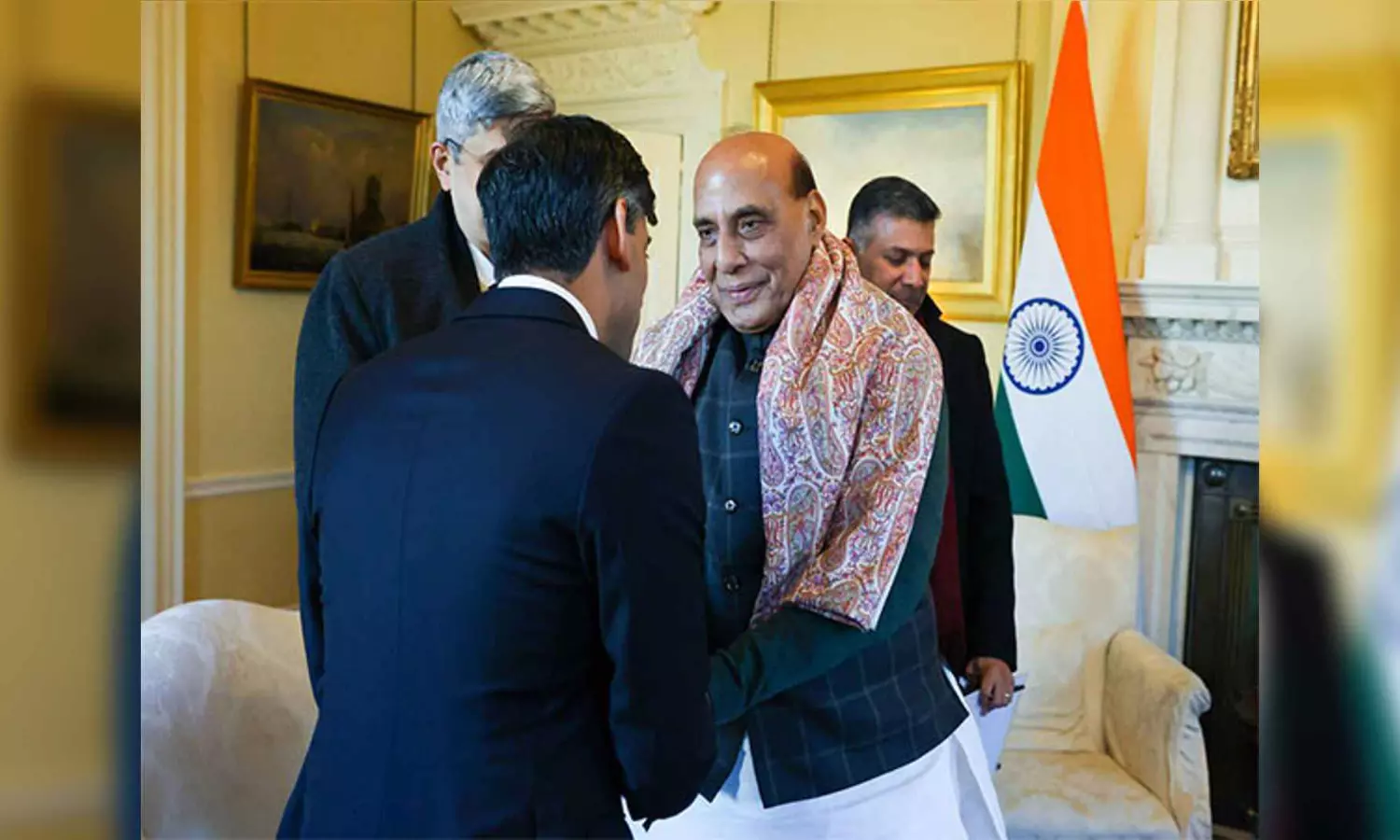Rajnath, UK PM discuss issues related to defence, economic cooperation Rajnath, UK PM discuss issues related to defence, economic cooperation