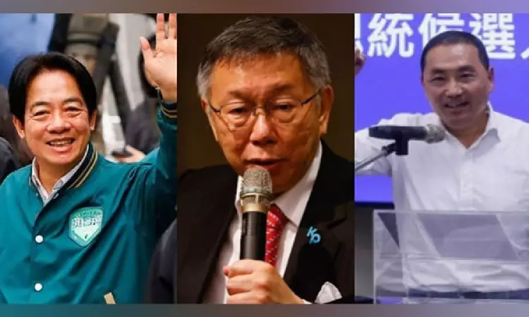 As Taiwan heads to polls, countrys three presidential candidates cast their ballots