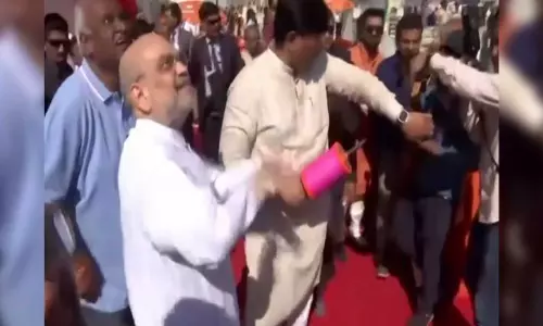 Amit Shah attends Uttarayan Patang Mahotsav in Gujarat; flies kites