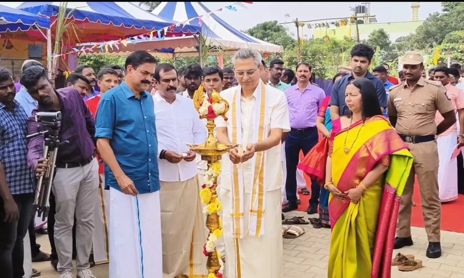 DGP Shankar Jiwal participates in Pongal celebration in Mappedu