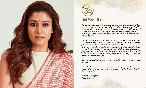 Nayanthara issues apology note for Annapoorani controversy