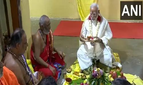 Modi offers prayers at Kothandaramaswamy temple in Dhanushkodi