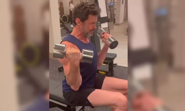 Hugh Jackman shows workout of how hes becoming Wolverine again