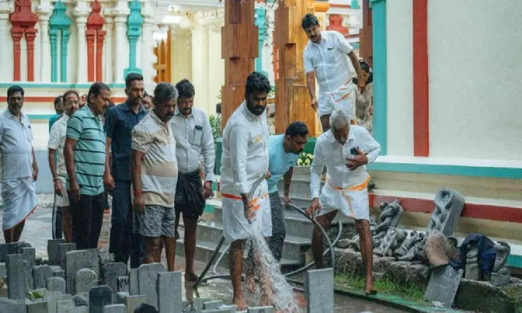 Annamalai leads temple cleaning drive in Tamil Nadu upholding PM Modis clarion call Annamalai leads temple cleaning drive in Tamil Nadu upholding PM Modis clarion call