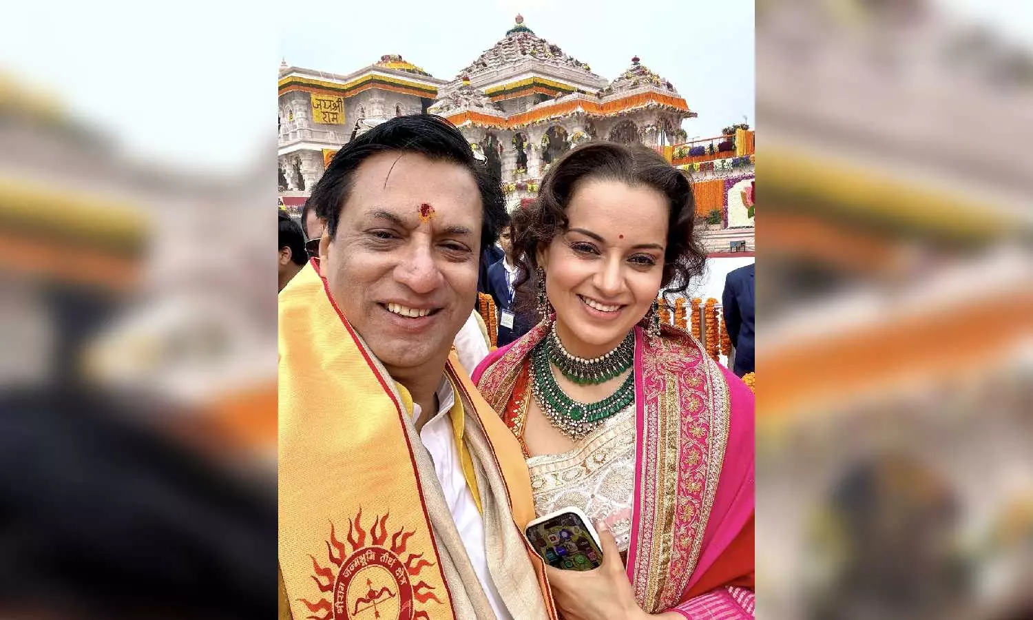 Filmmaker Madhur Bhandarkar and actress Kangana... ... Ayodhya Ram temple consecration live: Pran Pratishtha ceremony concludes