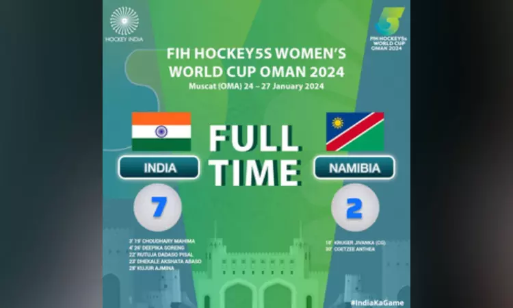 Hockey 5s Womens WC: India beat Namibia 2-0 to enter quarterfinal