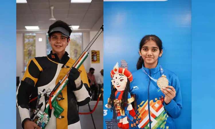 KIYG 2023: Adriyan Karmakar and Anushka Thokur win gold medals in shooting