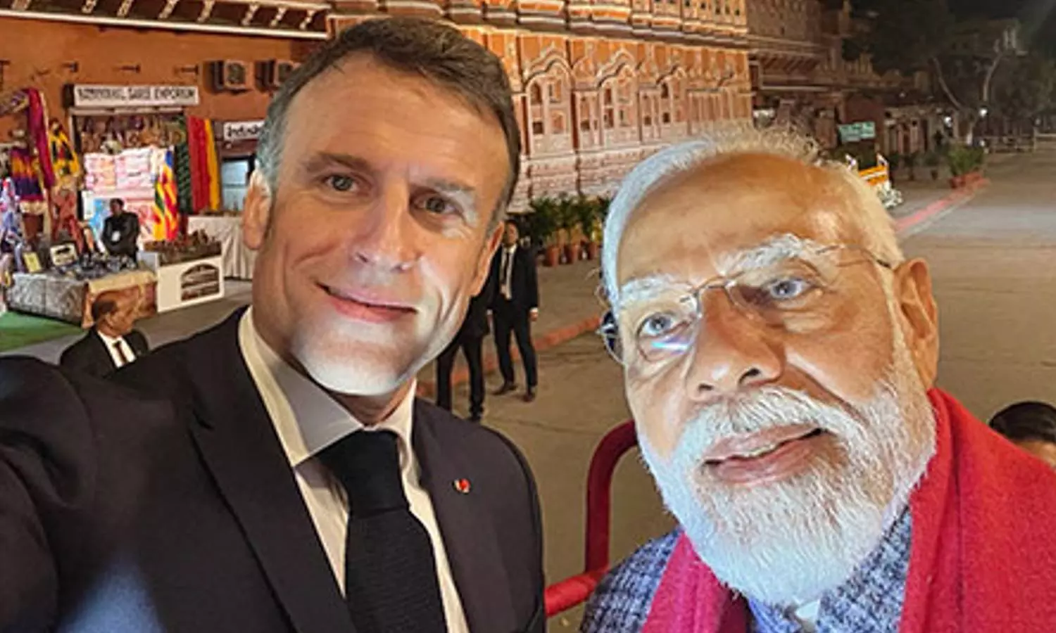 Happy, proud to be with you: Macron greets "dear friend" Modi, Indians on R-Day Happy, proud to be with you: Macron greets "dear friend" Modi, Indians on R-Day