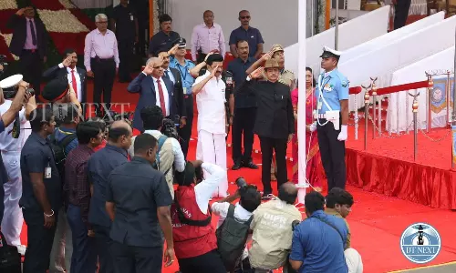 75th R-Day celebrations: Guv Ravi unfurls national flag at Marina