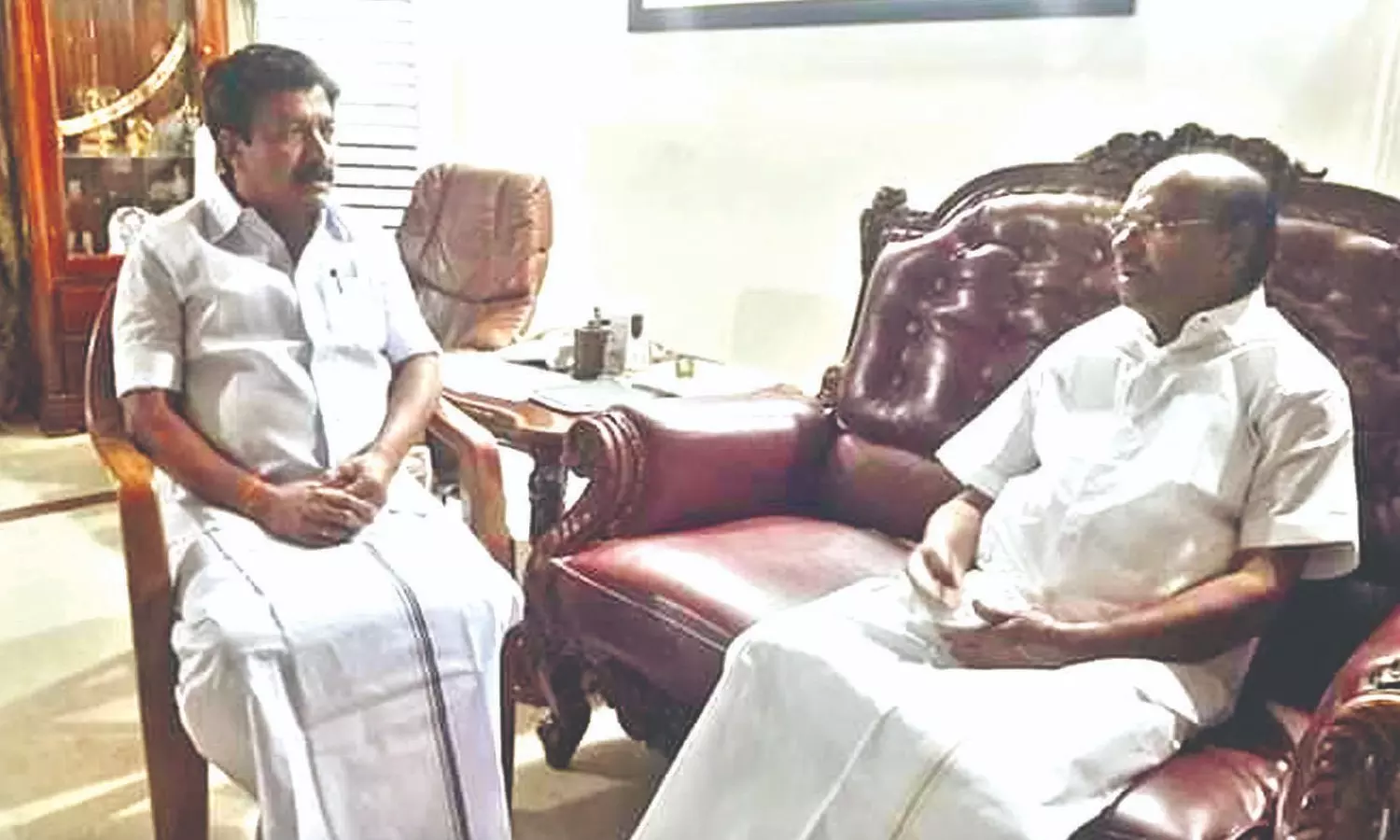 AIADMK leader C Ve Shanmugam calls on Ramadoss for alliance talks