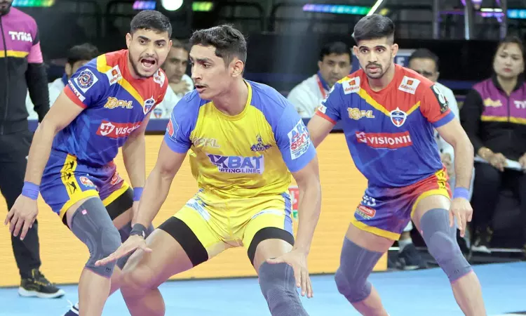 Narender’s super 10, Sahil’s high five keep Tamil Thalaivas alive in playoff race Narender’s super 10, Sahil’s high five keep Tamil Thalaivas alive in playoff race