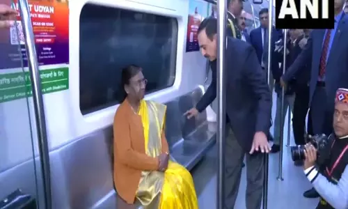 President Droupadi Murmu takes ride on Delhi Metro