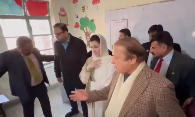 Pakistan Elections: Nawaz Sharif casts vote at polling station in Lahore