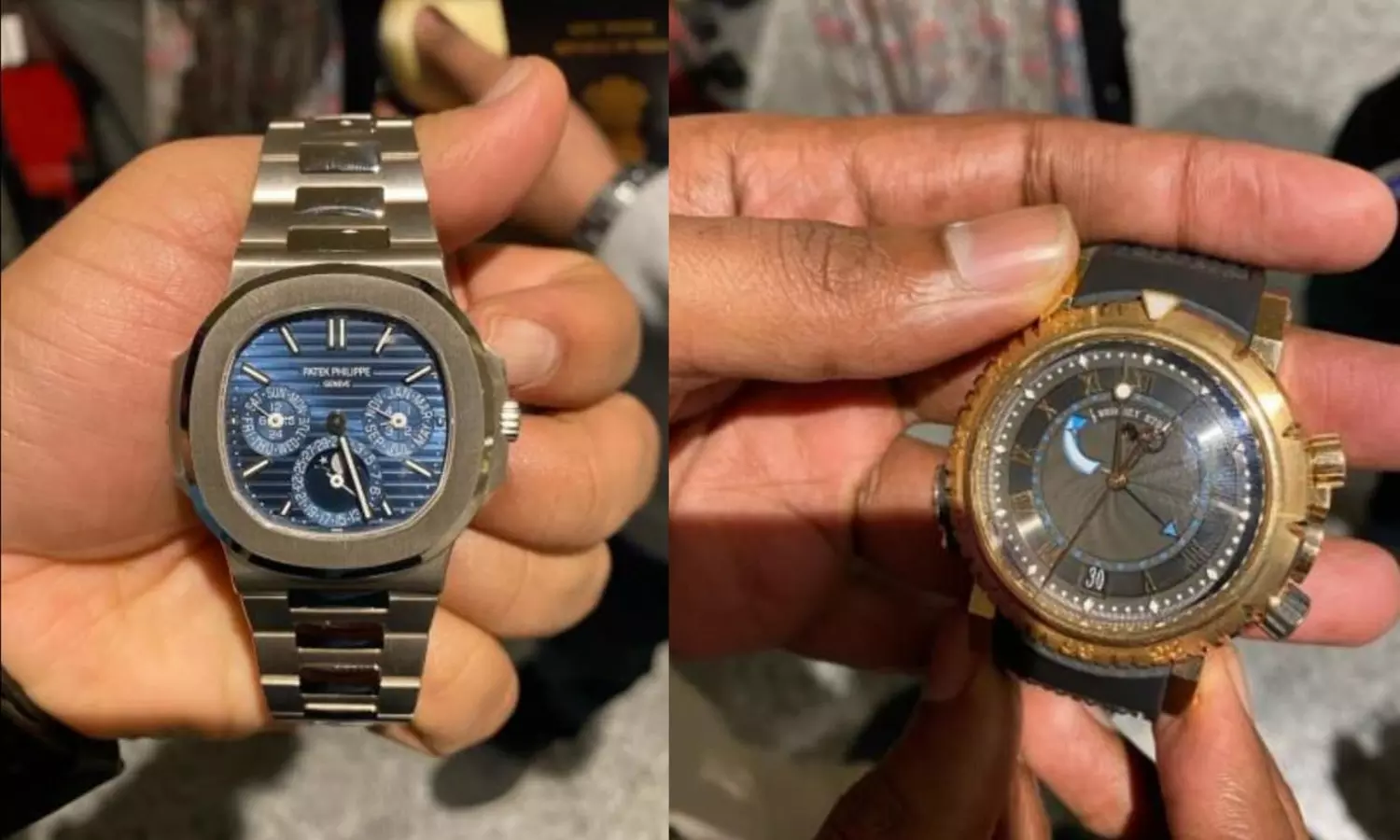 Customs officials seized two luxury watches valued at 1.7 cr at Chennai airport