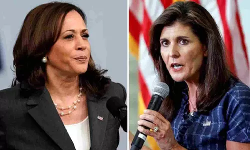 Haley reiterates US will have a female president - either her or Kamala Harris