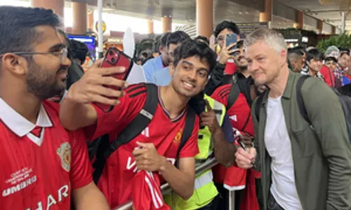 Manchester United great Ole Gunnar Solskjaer arrives in India on his maiden visit