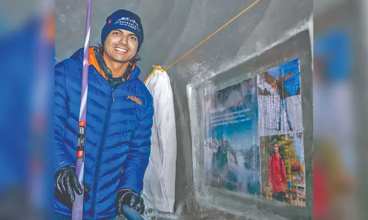 Switzerland honours Neeraj with plaque at Ice Palace Switzerland honours Neeraj with plaque at Ice Palace