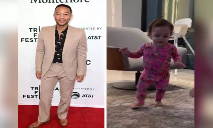 John Legend shares adorable video of daughter Esti taking first steps